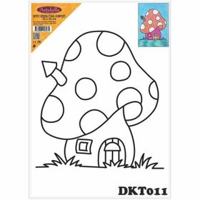 Artebella DKT011 25x35 cm Desenli Tuval Kompozit Boyama