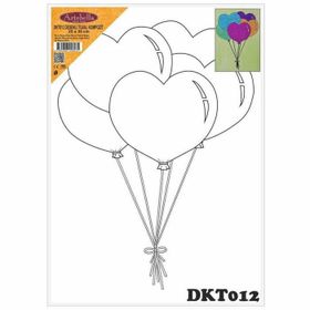 Artebella DKT012 25x35 cm Desenli Tuval Kompozit Boyama