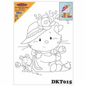 Artebella DKT015 25x35 cm Desenli Tuval Kompozit Boyama