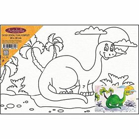 Artebella DKT051 20x30 cm Desenli Tuval Kompozit Boyama