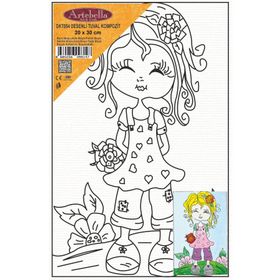 Artebella DKT054 20x30 cm Desenli Tuval Kompozit Boyama