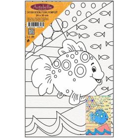 Artebella DKT058 20x30 cm Desenli Tuval Kompozit Boyama