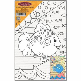Artebella DKT058 20x30 cm Desenli Tuval Kompozit Boyama