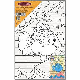 Artebella DKT058 20x30 cm Desenli Tuval Kompozit Boyama