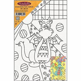 Artebella DKT059 20x30 cm Desenli Tuval Kompozit Boyama