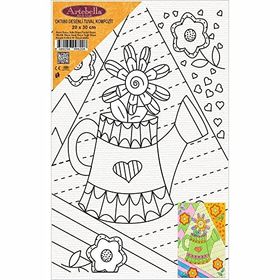 Artebella DKT060 20x30 cm Desenli Tuval Kompozit Boyama