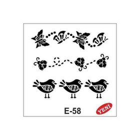 Artebella E-58 10X10 cm Stencil