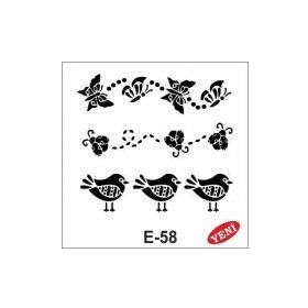 Artebella E-58 10X10 cm Stencil