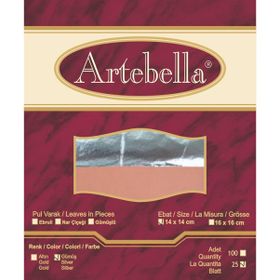 Artebella Gümüş 14x14 cm 25 Adet Metal Varak