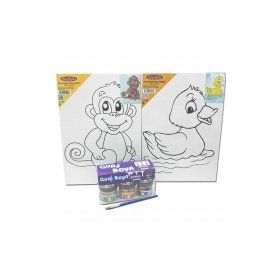 Artebella KMPS0009 Ben De Yapabilirim Desenli Tuval Boyama Seti