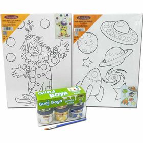 Artebella KMPS0011 Ben De Yapabilirim Desenli Tuval Boyama Seti