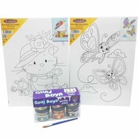 Artebella KMPS0012 Ben De Yapabilirim Desenli Tuval Boyama Seti