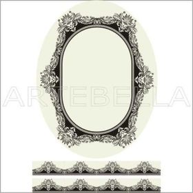 Artebella Koyu Zemin 23x34 cm 1752K Büyük Dantel Kolay Transfer