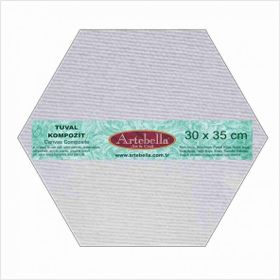 Artebella Preslenmiş Altıgen 30x35 cm Tuval Kompozit