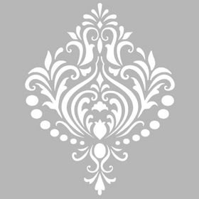 Artekil Damask 14 30x30 cm Fayans Duvar Mobilya Stencil Boyama Şablonu