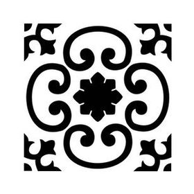 Artekil Damask-2 30x30 cm Fayans Duvar Mobilya Stencil Boyama Şablonu