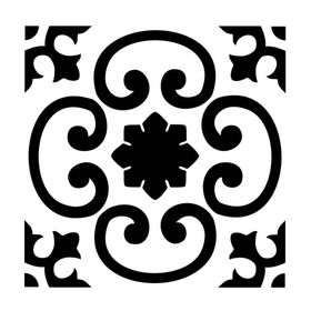 Artekil Damask-2 30x30 cm Fayans Duvar Mobilya Stencil Boyama Şablonu