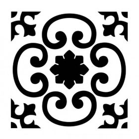 Artekil Damask-2 30x30 cm Fayans Duvar Mobilya Stencil Boyama Şablonu