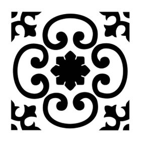 Artekil Damask-2 30x30 cm Fayans Duvar Mobilya Stencil Boyama Şablonu
