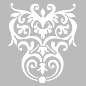 Artekil Damask 8 30x30 cm Fayans Duvar Mobilya Stencil Boyama Şablonu