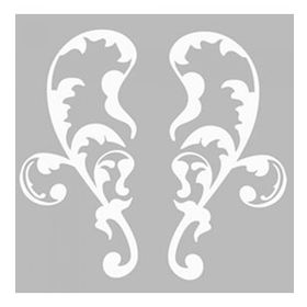 Artekil Damask 9 30x30 cm Fayans Duvar Mobilya Stencil Boyama Şablonu