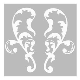 Artekil Damask 9 30x30 cm Fayans Duvar Mobilya Stencil Boyama Şablonu