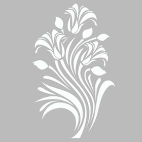 Artekil Damask Çerçeve 30x30 cm Fayans Duvar Mobilya Stencil Boyama Şablonu