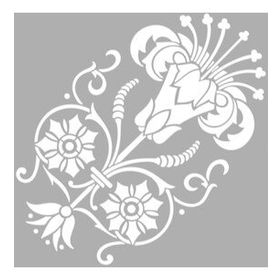 Artekil Damask Çerçeve 30x30 cm Fayans Duvar Mobilya Stencil Boyama Şablonu