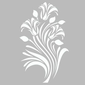 Artekil Damask Çerçeve 30x30 cm Fayans Duvar Mobilya Stencil Boyama Şablonu