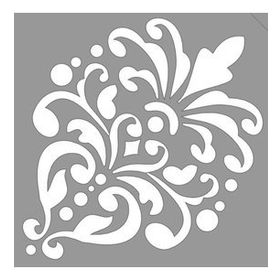 Artekil Damask Cheryl 30x30 cm Fayans Duvar Mobilya Stencil Boyama Şablonu