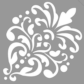 Artekil Damask Cheryl 30x30 cm Fayans Duvar Mobilya Stencil Boyama Şablonu