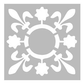 Artekil Damask Çiçek Karo 30x30 cm Fayans Duvar Mobilya Stencil Boyama Şablonu