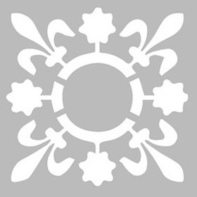 Artekil Damask Çiçek Karo 30x30 cm Fayans Duvar Mobilya Stencil Boyama Şablonu