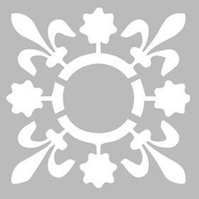 Artekil Damask Çiçek Karo 30x30 cm Fayans Duvar Mobilya Stencil Boyama Şablonu
