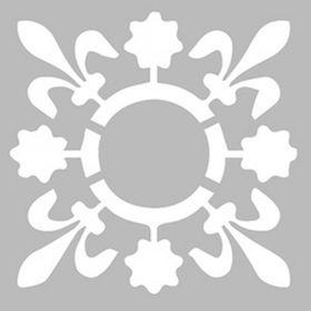 Artekil Damask Çiçek Karo 30x30 cm Fayans Duvar Mobilya Stencil Boyama Şablonu
