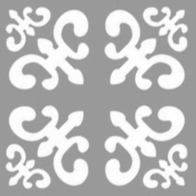 Artekil Damask Kathy 30x30 cm Fayans Duvar Mobilya Stencil Boyama Şablonu