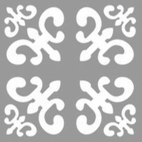 Artekil Damask Kathy 30x30 cm Fayans Duvar Mobilya Stencil Boyama Şablonu