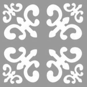 Artekil Damask Kathy 30x30 cm Fayans Duvar Mobilya Stencil Boyama Şablonu
