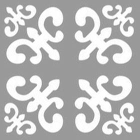 Artekil Damask Kathy 30x30 cm Fayans Duvar Mobilya Stencil Boyama Şablonu