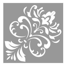 Artekil Damask Margaret 30x30 cm Fayans Duvar Mobilya Stencil Boyama Şablonu