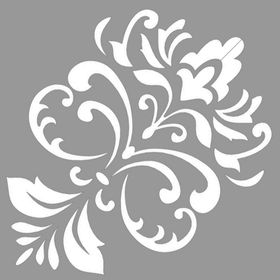 Artekil Damask Margaret 30x30 cm Fayans Duvar Mobilya Stencil Boyama Şablonu