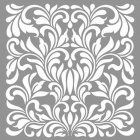 Artekil Damask Spiral 30x30 cm Fayans Duvar Mobilya Stencil Boyama Şablonu