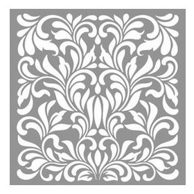 Artekil Damask Spiral 30x30 cm Fayans Duvar Mobilya Stencil Boyama Şablonu
