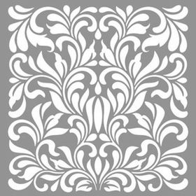 Artekil Damask Spiral 30x30 cm Fayans Duvar Mobilya Stencil Boyama Şablonu