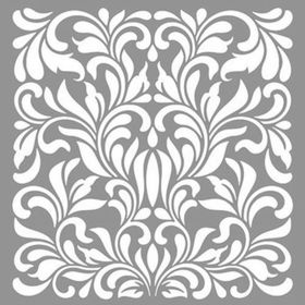 Artekil Damask Spiral 30x30 cm Fayans Duvar Mobilya Stencil Boyama Şablonu