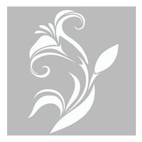 Artekil Damask Zambak 30x30 cm Fayans Duvar Mobilya Stencil Boyama Şablonu