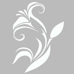 Artekil Damask Zambak 30x30 cm Fayans Duvar Mobilya Stencil Boyama Şablonu