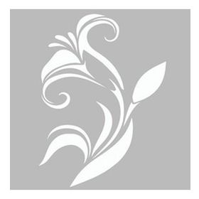 Artekil Damask Zambak 30x30 cm Fayans Duvar Mobilya Stencil Boyama Şablonu