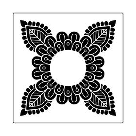 Artekil Dört Uçlu Yıldız 30x30 cm Fayans Duvar Mobilya Stencil Boyama Şablonu