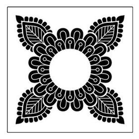 Artekil Dört Uçlu Yıldız 30x30 cm Fayans Duvar Mobilya Stencil Boyama Şablonu